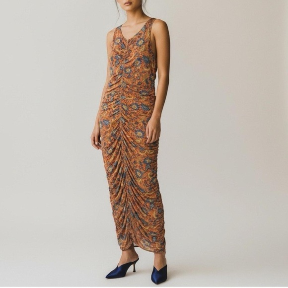 House of Harlow 1960 Dresses & Skirts - EUC House of Harlow 1960 Women’s Ruched Floral Midi Dress – Large